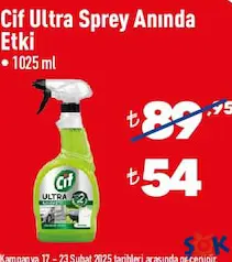 CİF ULTRA SPREY ANINDA ETKİ 1025 ML